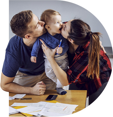 Photo famille avec bébé
