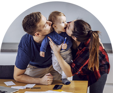Photo famille avec bébé